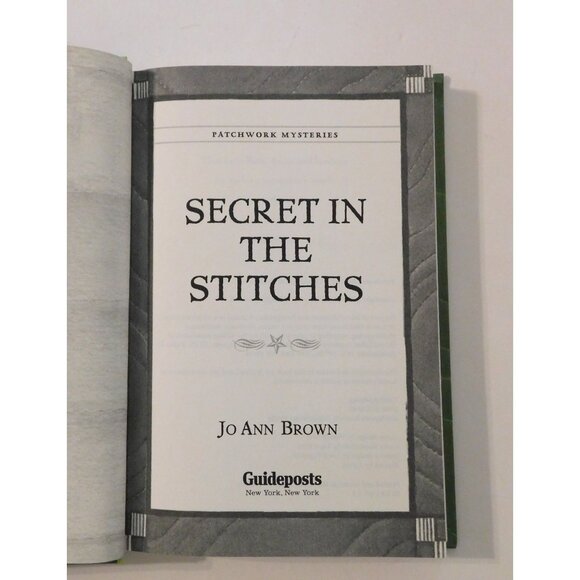 Secret In The Stitches By Jo Ann Brown Patchwork Mysteries #8 Hardcover - Picture 3 of 4